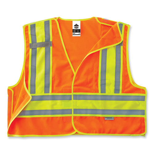 Ergodyne Glowear 8245psv Class 2 Public Safety Vest Polyester Small/medium Orange