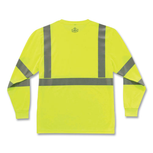 Ergodyne Glowear 8391 Class 3 Hi-vis Long Sleeve Shirt Polyester Lime 2x-large