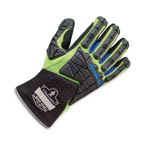 Ergodyne Proflex 925wp Performance Dorsal Impact-reducing Thermal Waterproof Gloves Black/lime 2xl Pair