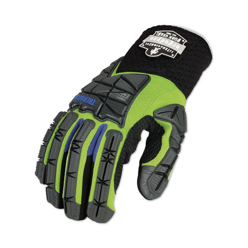 Ergodyne Proflex 925wp Performance Dorsal Impact-reducing Thermal Waterproof Gloves Black/lime 2xl Pair