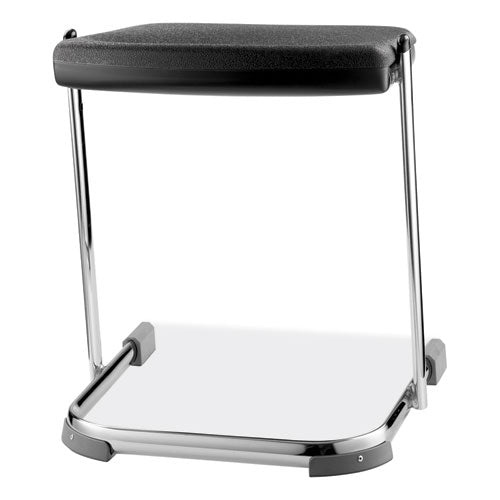 NPS 6600 Series Elephant Z-stool Backless Supports Up To 500lb 18" Seat Height Black Seat Chrome Frameships In 1-3 Bus Days