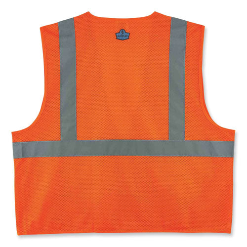 Ergodyne Glowear 8220z Class 2 Standard Mesh Zipper Vest Polyester 4x-large/5x-large Orange