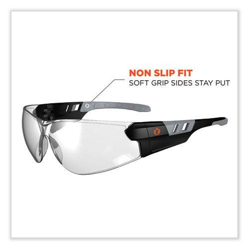 Ergodyne Skullerz Saga Frameless Safety Glasses Black Nylon Impact Frame Indoor/outdoor Polycarb Lens