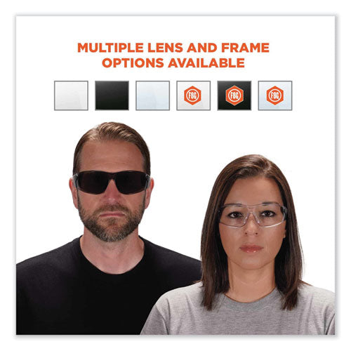 Ergodyne Skullerz Saga Frameless Safety Glasses Black Nylon Impact Frame Indoor/outdoor Polycarb Lens