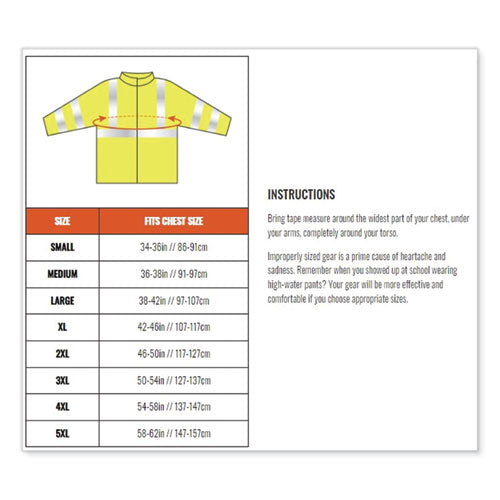 Ergodyne Glowear 8386 Class 3 Hi-vis Outer Shell Jacket Polyester 5x-large Lime