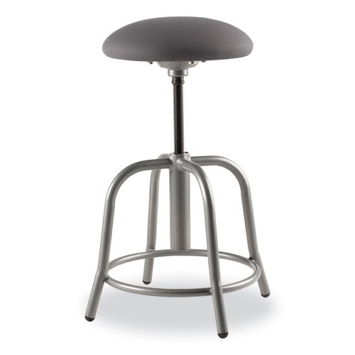 NPS 6800 Series Height Adj Fabric Padded Swivel Stool Supports 300 Lb 18"-25" Ht Charcoal Seat/gray Baseships In 1-3 Bus Days