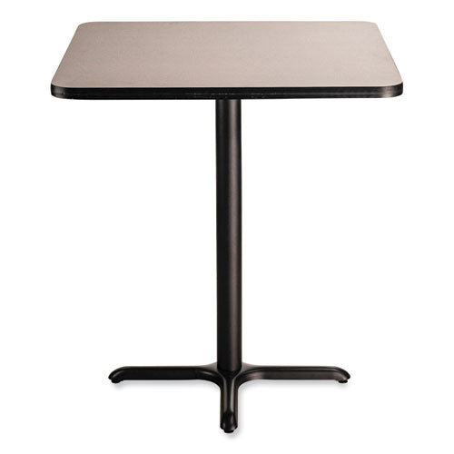 NPS Cafe Table 36wx36dx42h Square Top/x-base Gray Nebula Top Black Base