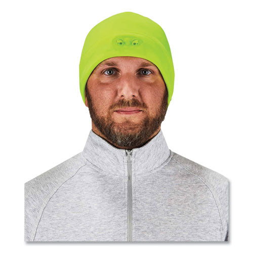 Ergodyne N-ferno 6804 Skull Cap Winter Hat With Led Lights One Size Fits Mosts Lime