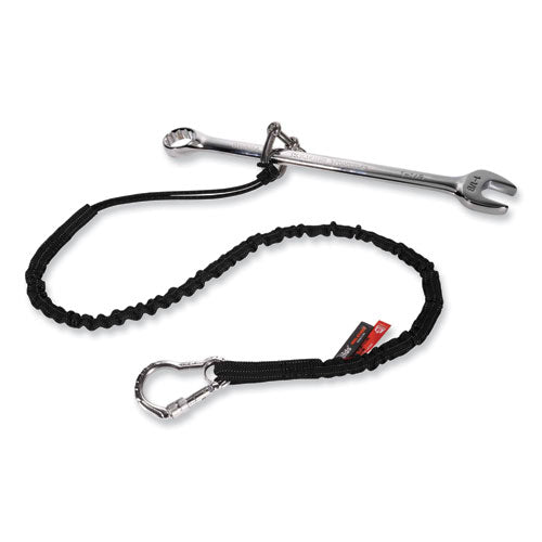 Ergodyne Squids 3100 Lanyard W/aluminum Carabiner + Cinch-loop 10 Lb Max Work Capacity 42" To 54" Black