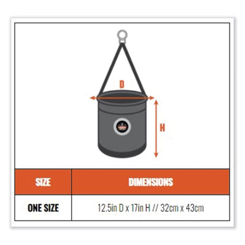 Ergodyne Arsenal 5730 Leather Bottom Canvas Hoist Bucket 150 Lb White