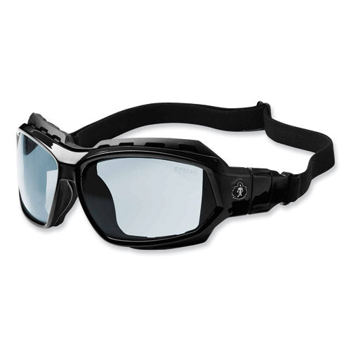 Ergodyne Skullerz Loki Safety Glasses/goggles Black Nylon Impact Frame Antifog Indr/outdr Polycarb Lens