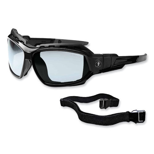 Ergodyne Skullerz Loki Safety Glasses/goggles Black Nylon Impact Frame Antifog Indr/outdr Polycarb Lens