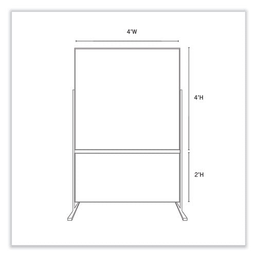 Ghent Double-sided Magnetic Porcelain Whiteboard Caramel Vinyl Tackboard W/aluminum Frame 50.5x72.88