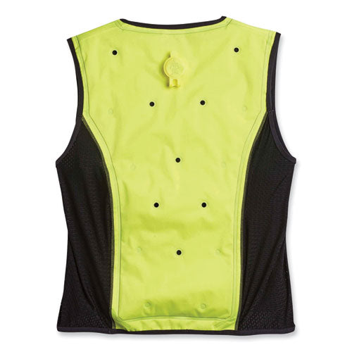 Ergodyne Chill-its 6685 Premium Dry Evaporative Cooling Vest With Zipper Nylon 3x-large Lime