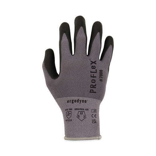 Ergodyne Proflex 7000 Nitrile-coated Gloves Microfoam Palm Gray X-large Pair