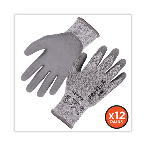 Ergodyne Proflex 7030 Ansi A3 Pu Coated Cr Gloves Gray 2x-large 12 Pairs/pack