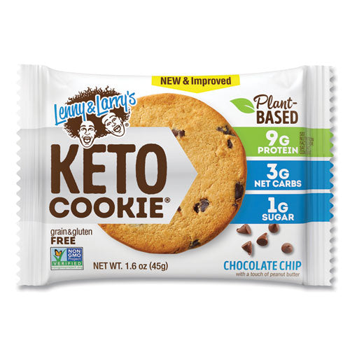 Lenny & Larry's Keto Chocolate Chip Cookie Chocolate Chip 1.6 Oz Packet 12/pack