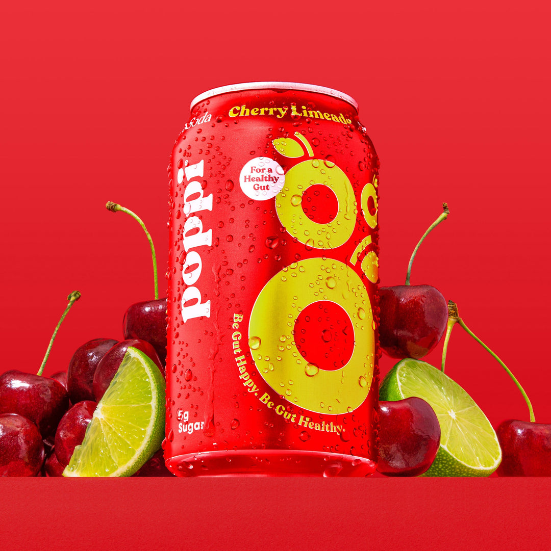 Poppi Prebiotic Cherry Limeade Soda 12 fl. oz. Can 12 Pack/Case
