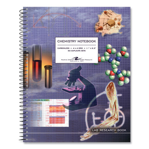 Roaring Spring Lab/science Carbonless Notebook Quad Rule (4 Sq/in) Multicolor Cover (100) 11x8.5 Sheets 12/ctships In 4-6 Business Days