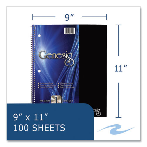 Roaring Spring Genesis Notebook 1-subject Medium/college Rule Randomly Asst Cover Color (100) 11x9 Sheets 12/ct Ships In 4-6 Bus Days