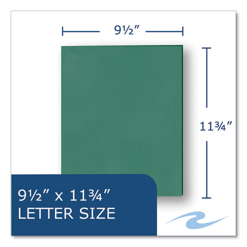 Roaring Spring Pocket Folder 0.5" Capacity 11x8.5 Green 25/box 10 Boxes/Case