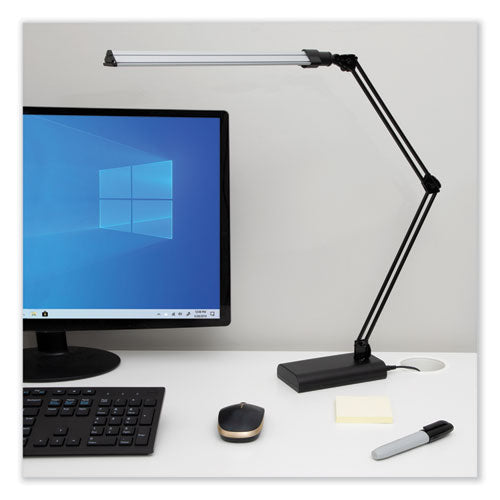 V-Light Led Ultra Slim Lamp With Swing Arm 21.5" High Black/silver