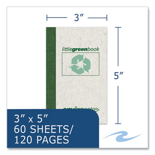 Roaring Spring Little Green Memo Book Narrow Rule Gray Cover (60) 5x3 Sheets 48/Case