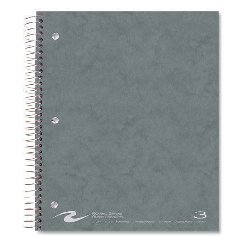 Roaring Spring Subject Wirebound Notebook 3-subject Medium/college Rule Asst Cover (120) 11x9 Sheets 24/Case Ships In 4-6 Bus Days