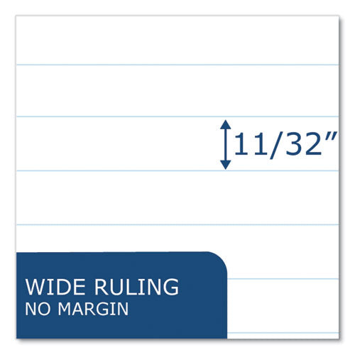 Roaring Spring Boardroom Gummed Pad Wide Rule 50 White 8.5x11 Sheets 72/Case