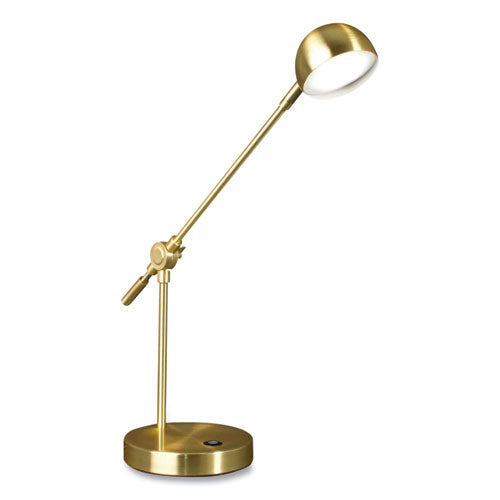 OttLite Wellness Series Direct Led Desk Lamp 4" To 18" High Brass