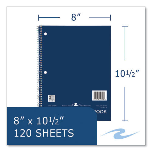 Roaring Spring Subject Wirebound Notebook 3-subject Medium/college Rule Asst Cover (120) 10.5x8 Sheets 24/ct Ships In 4-6 Bus Days