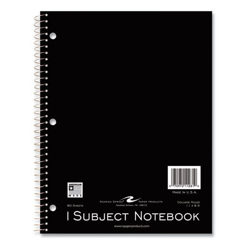 Roaring Spring Subject Wirebound Notebook 1-subject Medium/college Rule Asst Cover (80) 11x8.5 Sheets 24/ct Ships In 4-6 Bus Days