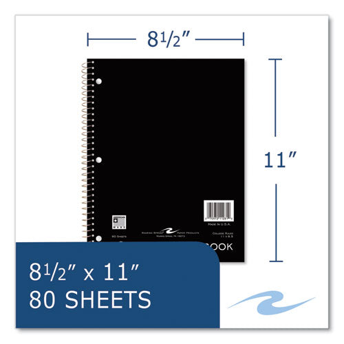 Roaring Spring Subject Wirebound Notebook 1-subject Medium/college Rule Asst Cover (80) 11x8.5 Sheets 24/ct Ships In 4-6 Bus Days