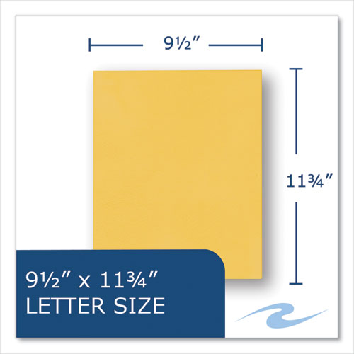 Roaring Spring Pocket Folder 0.5" Capacity 11x8.5 Gold 25/box 10 Boxes/Case