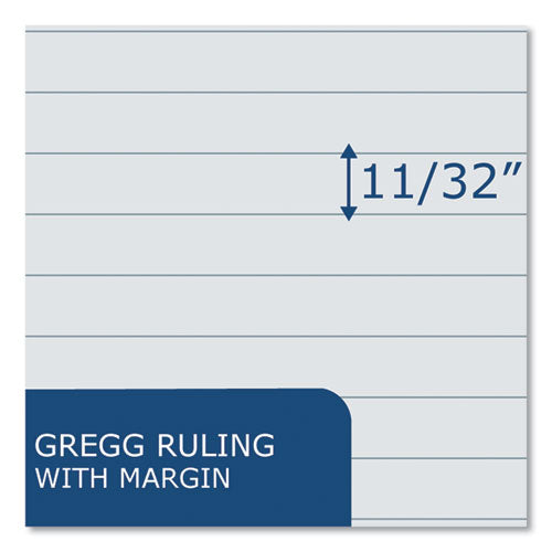 Roaring Spring Enviroshades Steno Pad Gregg Rule White Cover 80 Gray 6x9 Sheets 24 Pads/Case