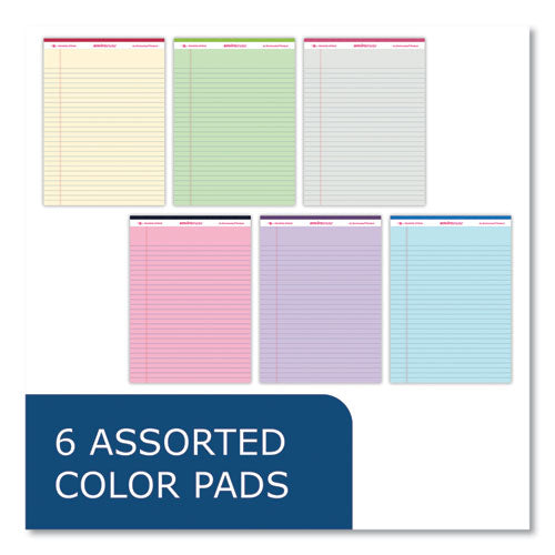 Roaring Spring Enviroshades Legal Notepads 50 Assorted 8.5x11.75 Sheets 36 Notepads/Case