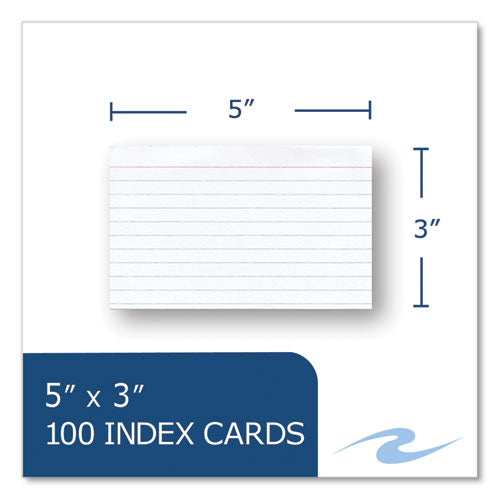 Roaring Spring White Index Cards Narrow Ruled 3x5 White 100 Cards/pack 36/Case