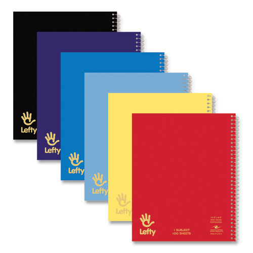 Roaring Spring Lefty Notebook 1-subject Wide/legal Rule Assorted Cover Colors (100) 10.5x8.5 Sheets 24/ct
