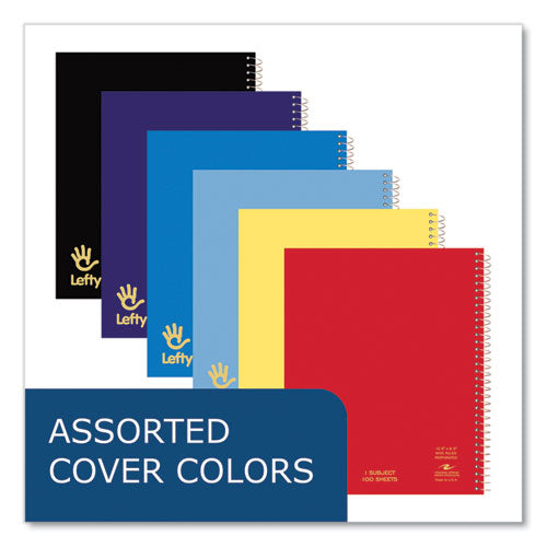 Roaring Spring Lefty Notebook 1-subject Wide/legal Rule Assorted Cover Colors (100) 10.5x8.5 Sheets 24/ct