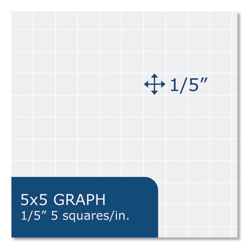 Roaring Spring Whitelines Notebook Quadrille Rule (5 Sq/in) Gray/orange Cover (70) 11x8.5 Sheets 12/ct