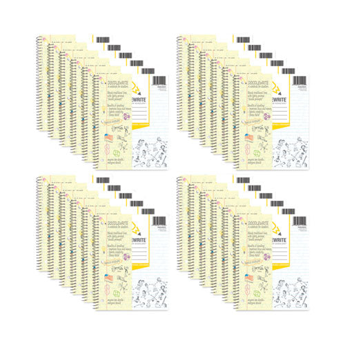 Roaring Spring Doodlewrite Notebooks 1-subject Wide/legal Rule White Cover (50) Sheets 24/Case