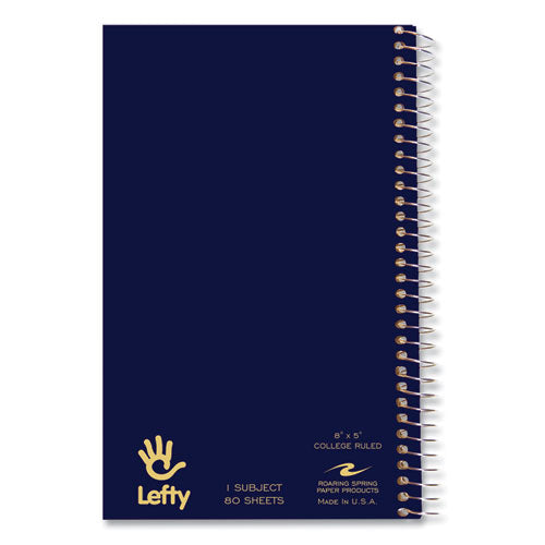 Roaring Spring Lefty Notebook 1-subject Medium/college Rule Random Asst Cover Color (80) 8x5 Sheet 24/ct