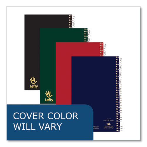 Roaring Spring Lefty Notebook 1-subject Medium/college Rule Random Asst Cover Color (80) 8x5 Sheet 24/ct