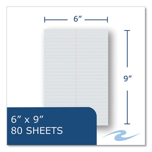Roaring Spring Enviroshades Steno Pad Gregg Rule White Cover 80 Assorted Color 6x9 Sheets 24 Pads/Case
