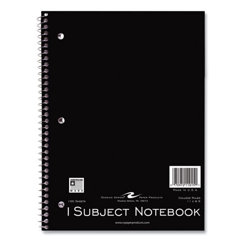 Roaring Spring Wirebound Notebook 1-subject Med/college Rule Randomly Asst Cover (100) 11x8.5 Sheets 24/ct Ships In 4-6 Bus Days