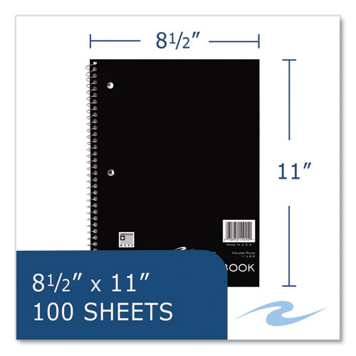Roaring Spring Wirebound Notebook 1-subject Med/college Rule Randomly Asst Cover (100) 11x8.5 Sheets 24/ct Ships In 4-6 Bus Days