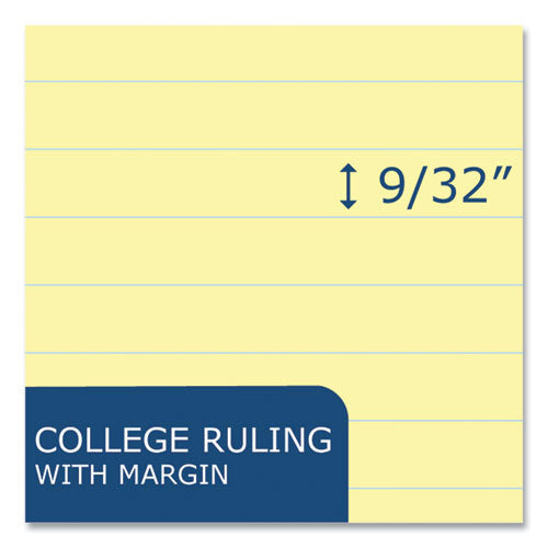 Roaring Spring Wide Landscape Format Writing Pad Medium/college Rule 40 Canary 11x9.5 Sheets 18/Case
