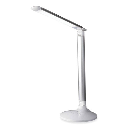 OttLite Wellness Series Command Led Desk Lamp With Voice Assistant 17.75" To 29" High Silver