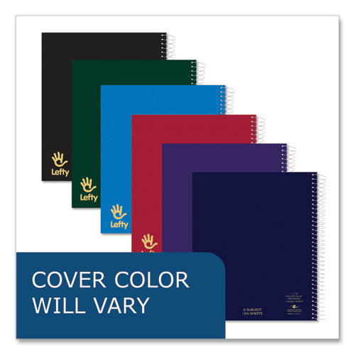 Roaring Spring Lefty Notebook 3-subject Medium/college Rule Asst Cover Color (120) 11x9 Sheet 24/ct