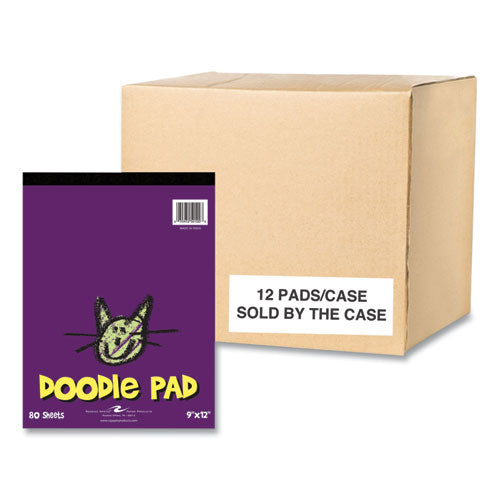 Roaring Spring Kids Doodle Pad 80 White 9x12 Sheets 12/Case